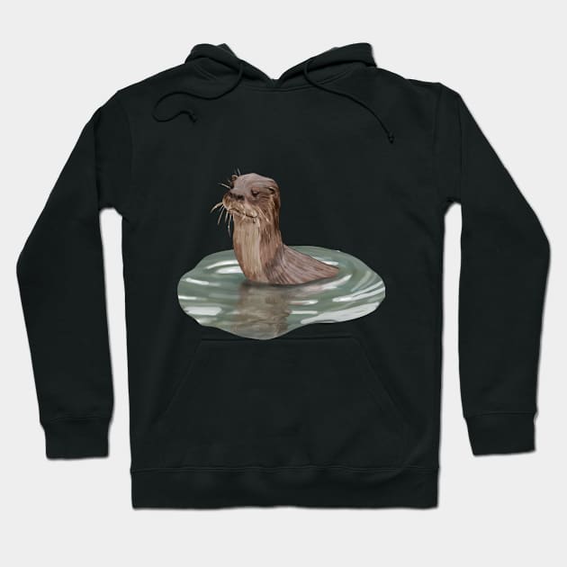 otter Hoodie by wrsartist